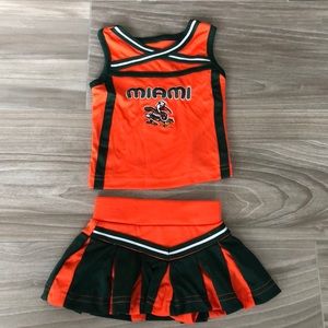 Baby Girl Miami Hurricanes Cheerleader Uniform